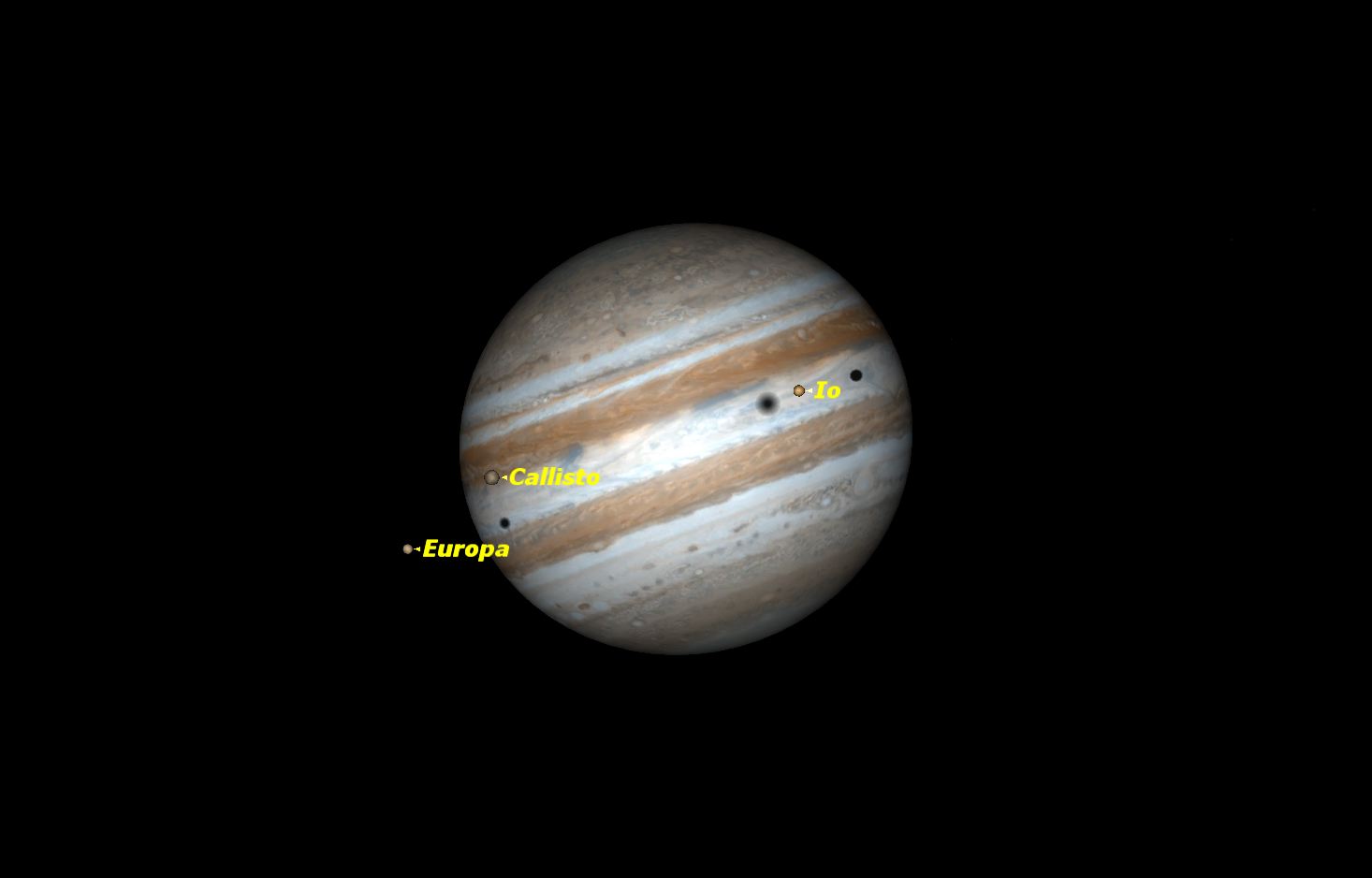 See 3 Moons of Jupiter Perform Rare Triple Transit Friday Night